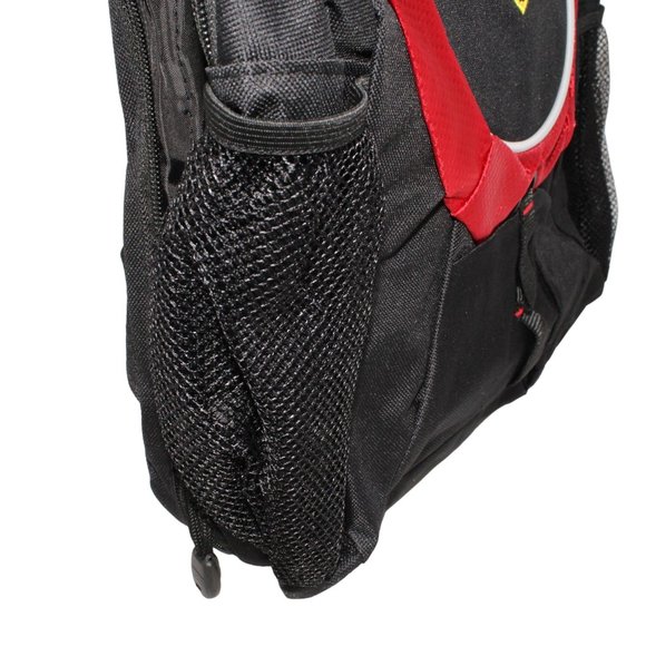 HazMat Embroidered Black Red Laptop Day Travel Backpack Zippered Nylon - Picture 7 of 8